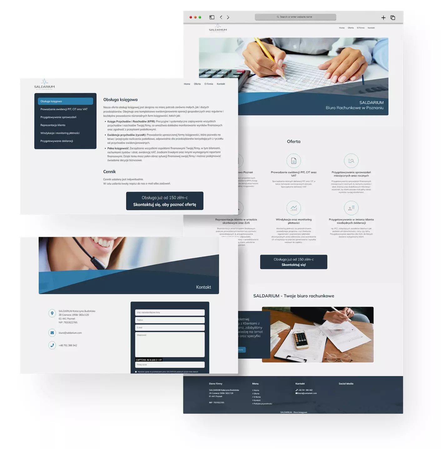 Projekt strony internetowej Saldarium Poznań