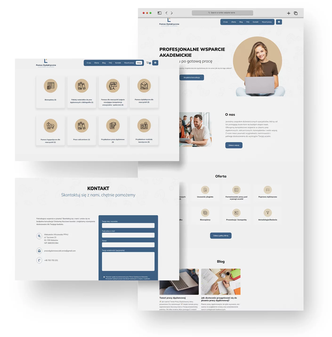 Projekt strony internetowej pomoc-dydaktyczna.pl